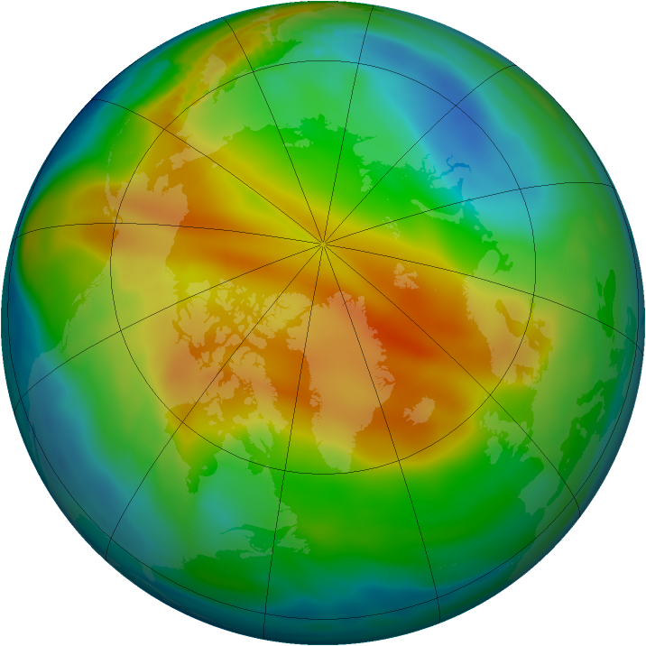 Arctic ozone map for 07 December 1981